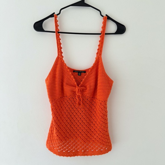 Banana Republic Tops - Y2K Banana Republic Crochet Camisole Women Medium Orange Boho Beach Festival